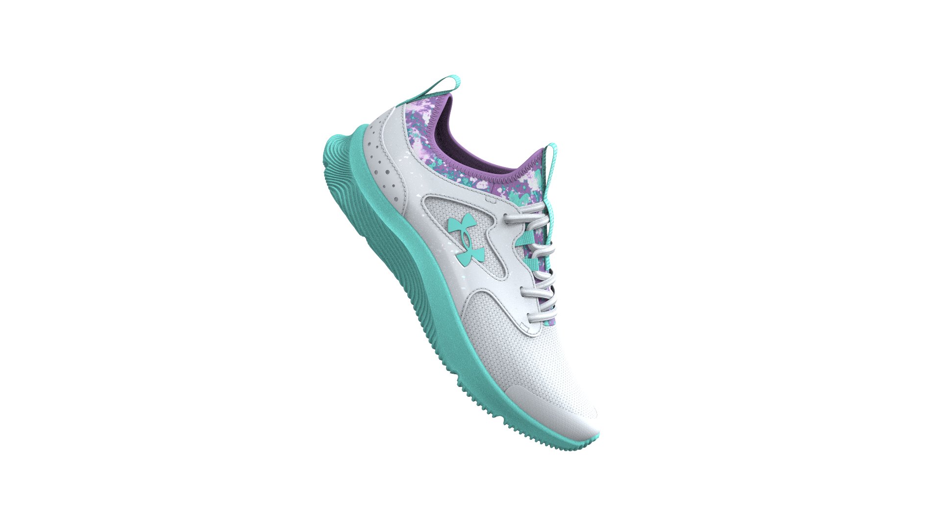 UA Infinity 2.0 AL Printed Girls' Pre-School Running Shoes, custom youth shirt with logo imprint 5
