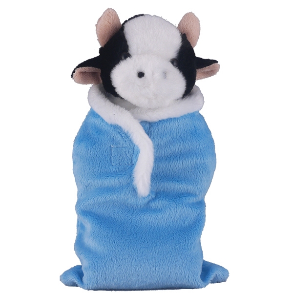Soft Plush Cow in Baby Sleep Bag Stuffed Animal