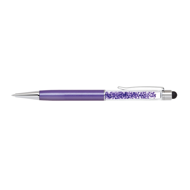 Brass stylus pen with matching crystals and barrel colors 21