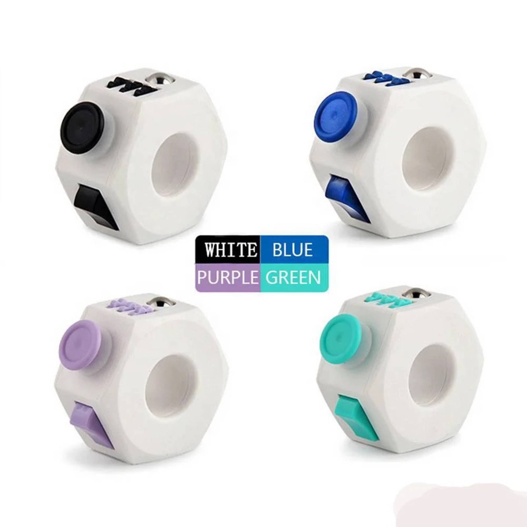 Cube decompression ring stress relief toy 6