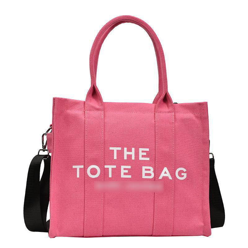 Women's New Fashion Canvas Large Capacity Handbag Single Shoulder Bag Makeup Bag 4