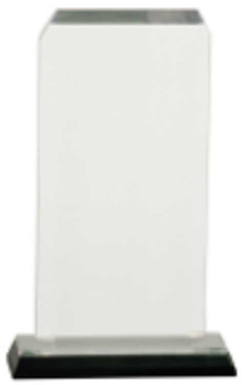 3.5" x 7.5" Silver Clipped Corner Impress Award