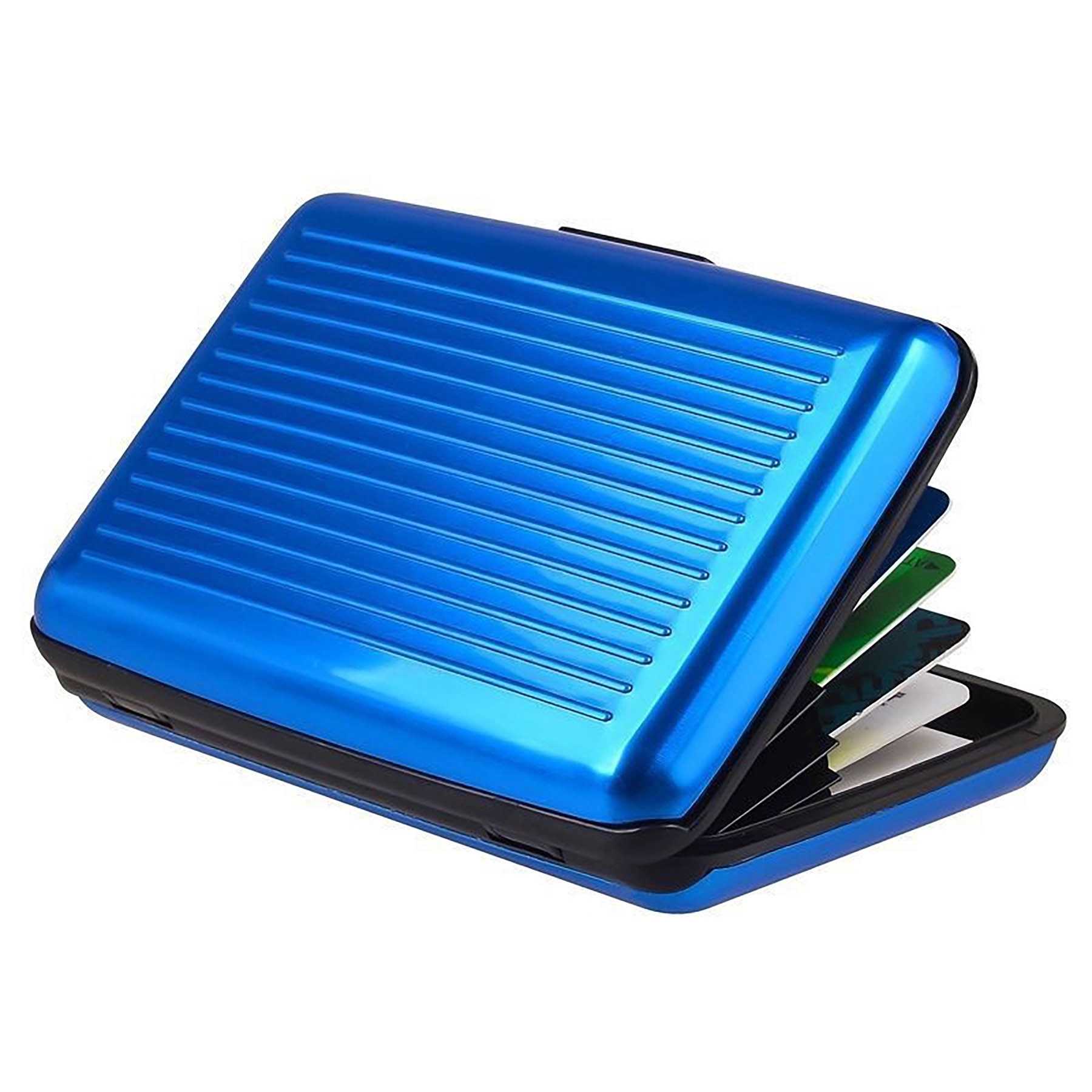 RFID-Blocking Aluminum Silver Wallet Credit Cards Holder 7