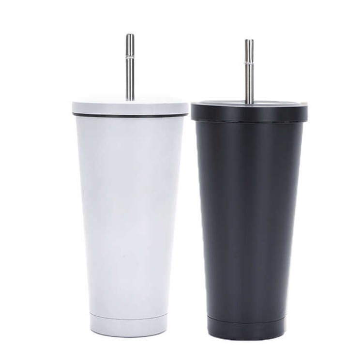 Stainless Steel Straw Thermos Cup 4