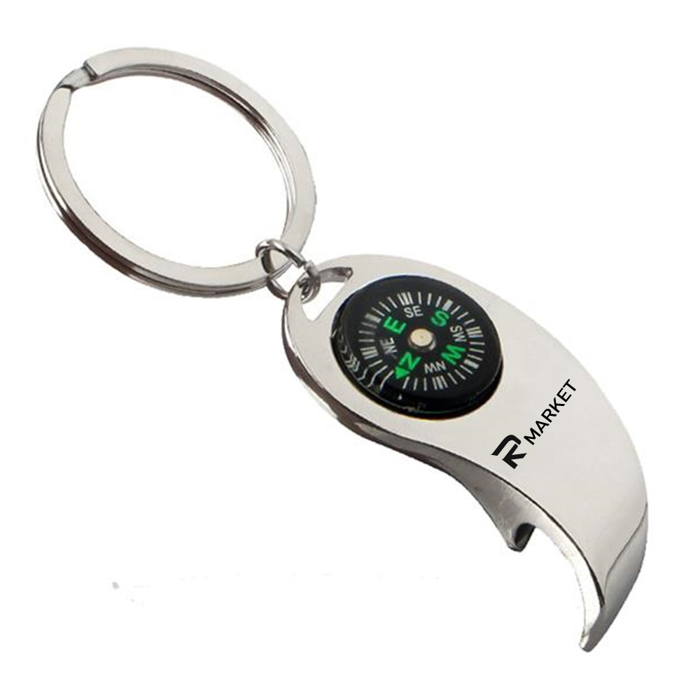 ortable Bottle Opener Compass Keychain 3