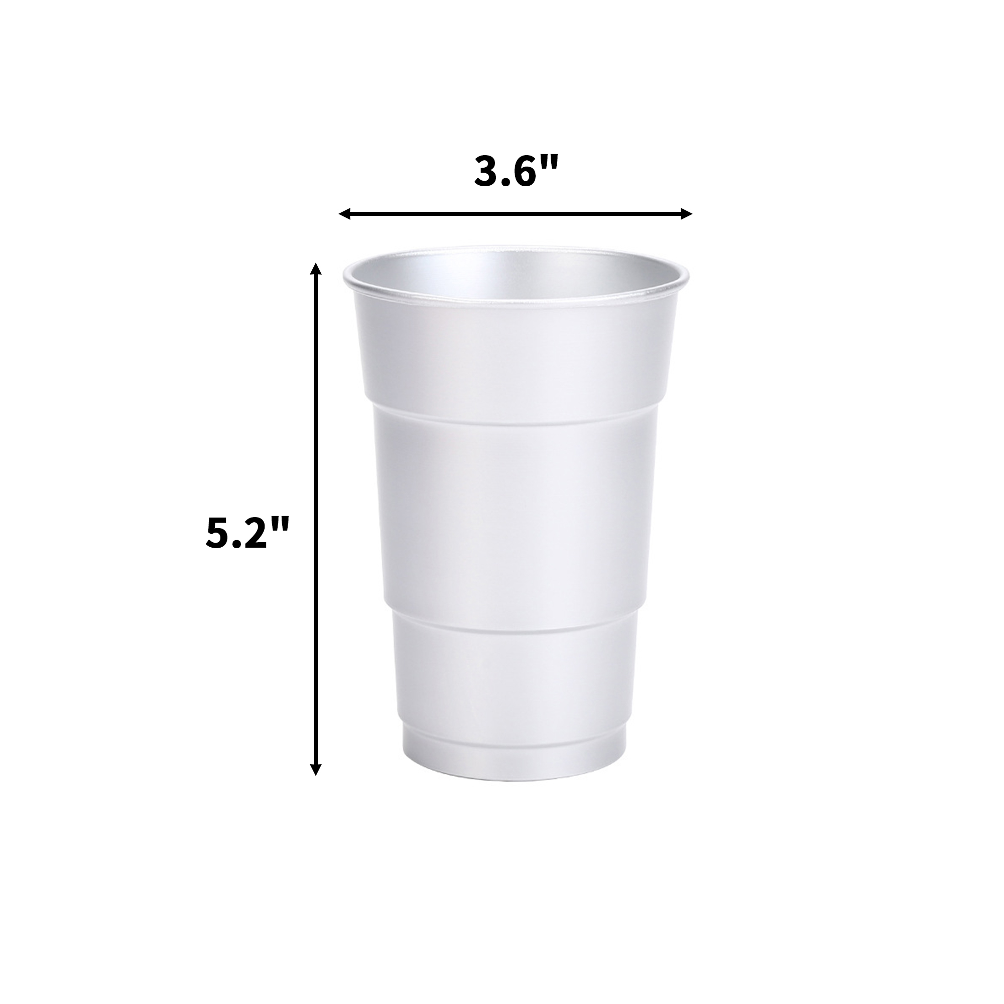 16 Oz Aluminum Drinking Cup With Oxidized Finish 2