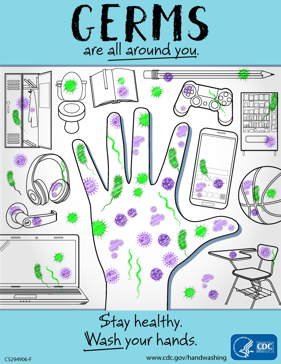 CDC approved Stock Posters | Hand washing series (8.5x11) 4