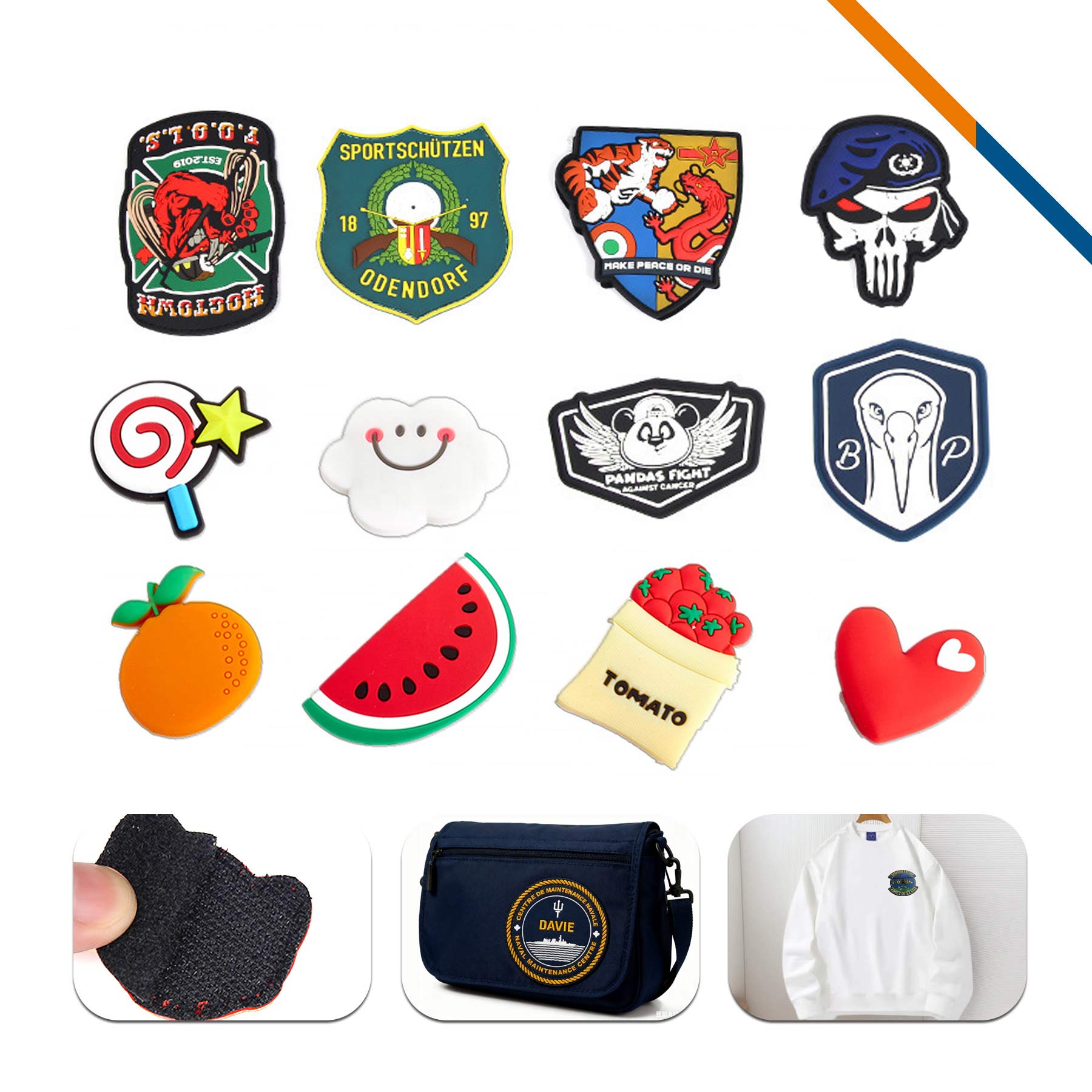 SnapMark Custom Shape PVC Patches 4