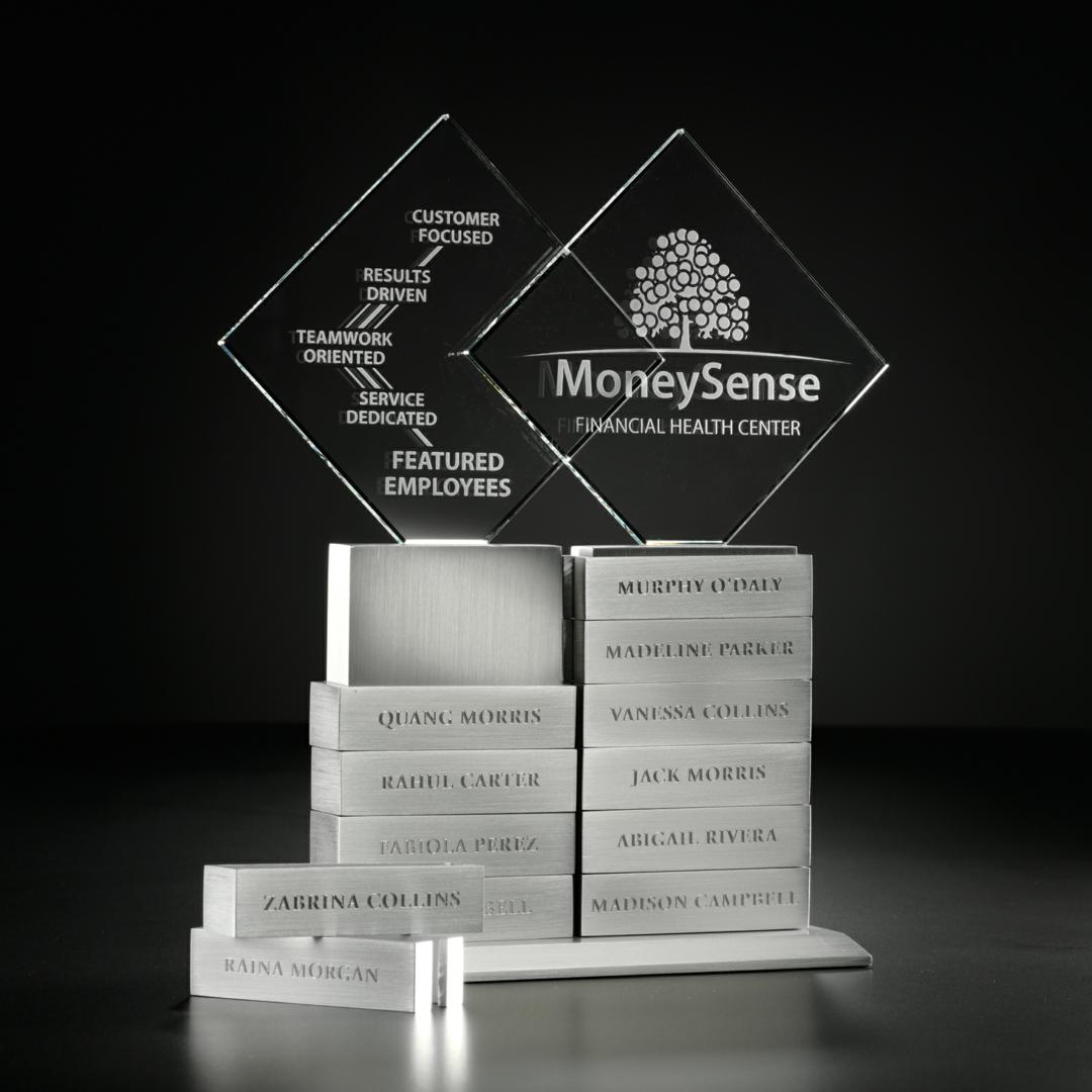 Diamond Tower Award w/12 Bars