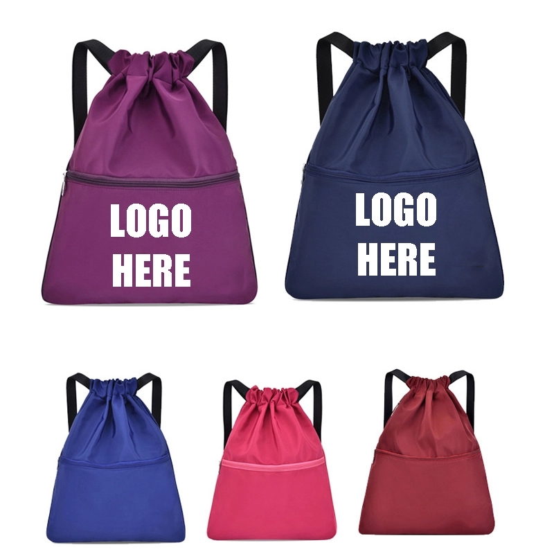 Custom Waterproof Nylon Fabric Drawstring Bag 4