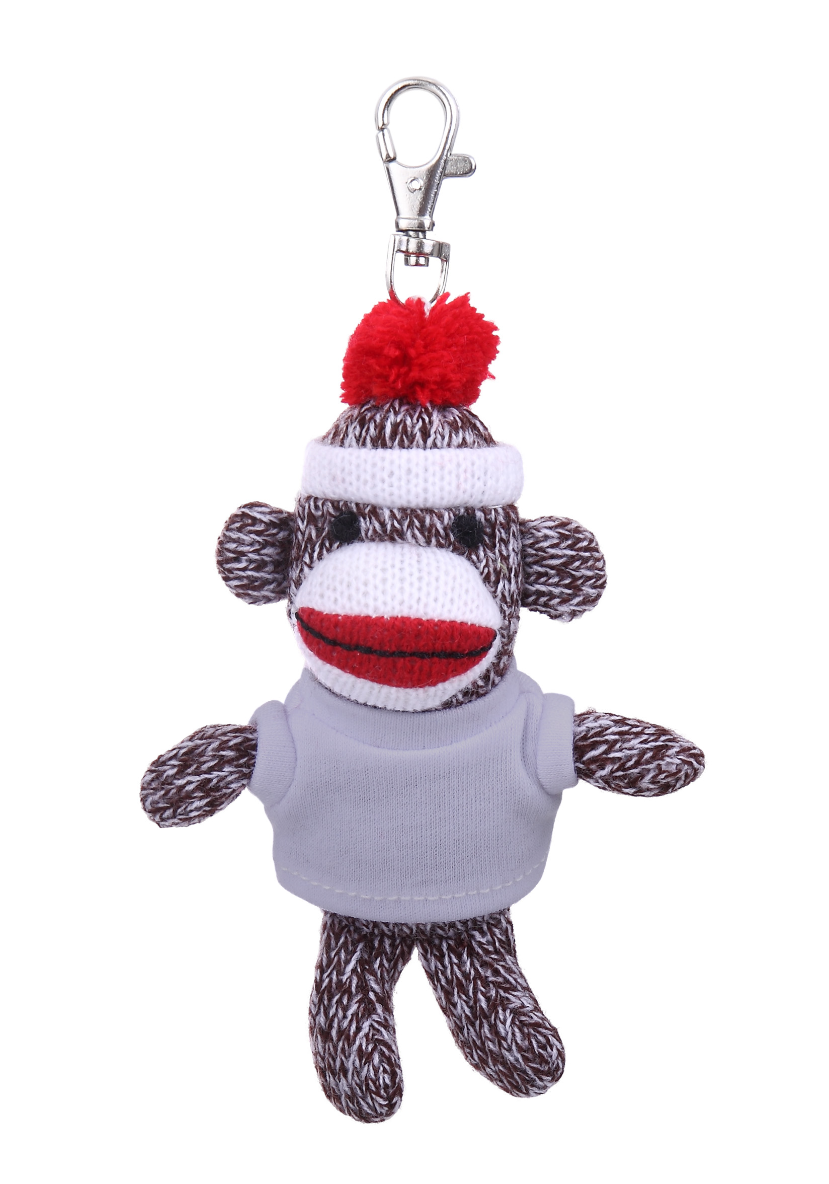 Plush Original Sock Monkey Keychain with Tee 6