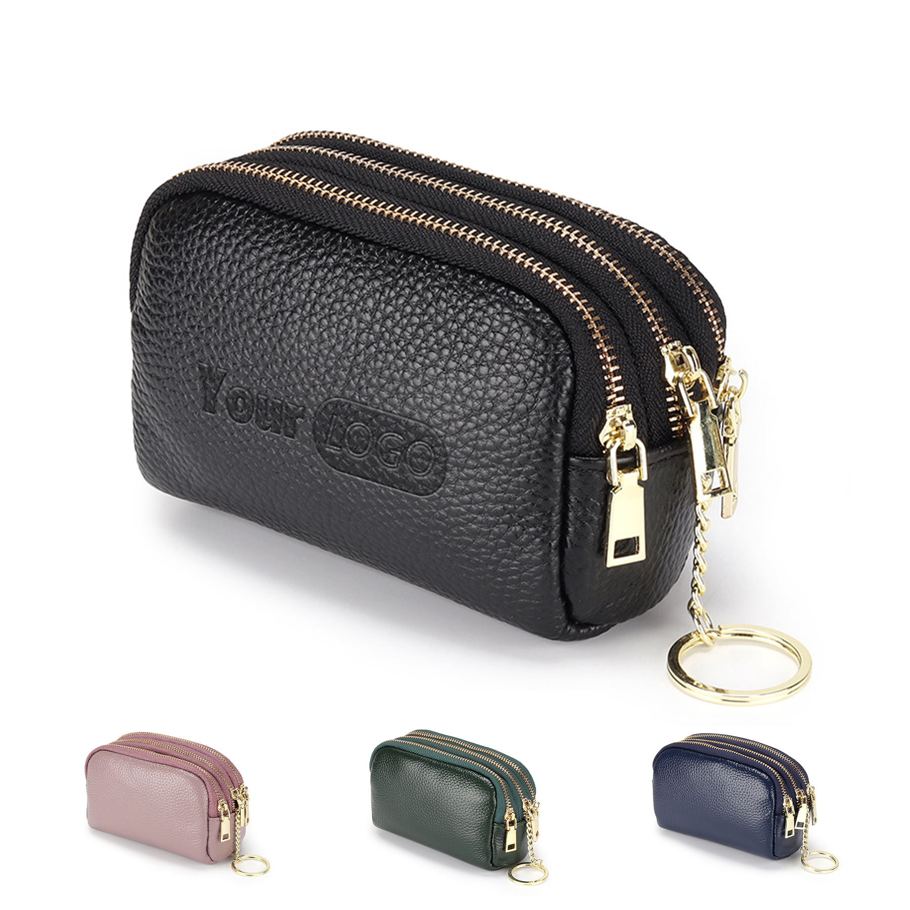 Genuine Leather Small multi-function key coin purse 7