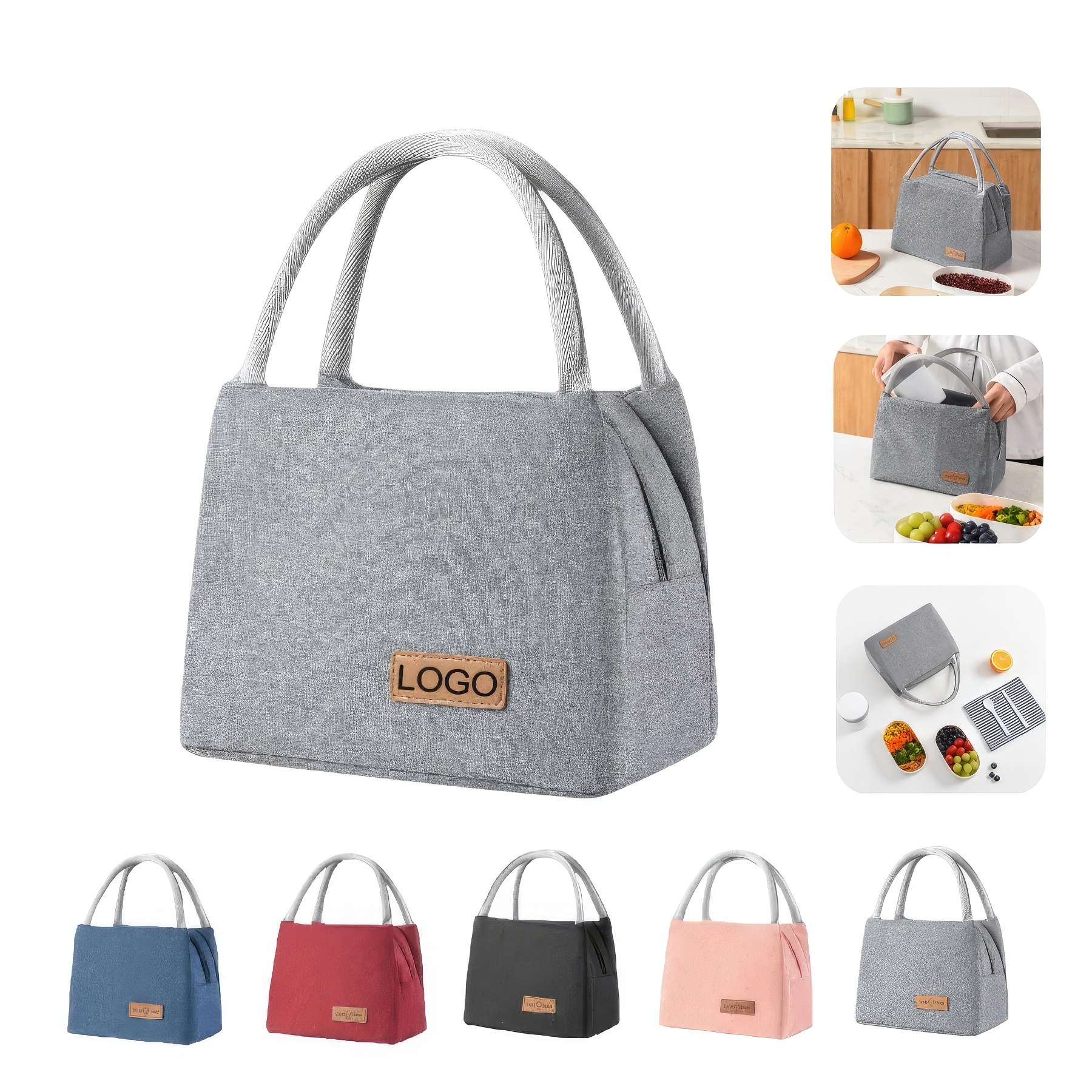 Portable Travel Lunch Bag with Handle 2