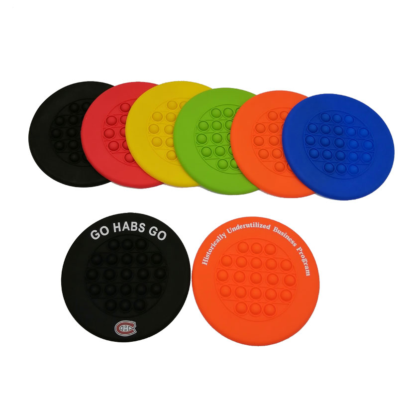 Silicone Push Pop Stress Reliever Flying Discs 5