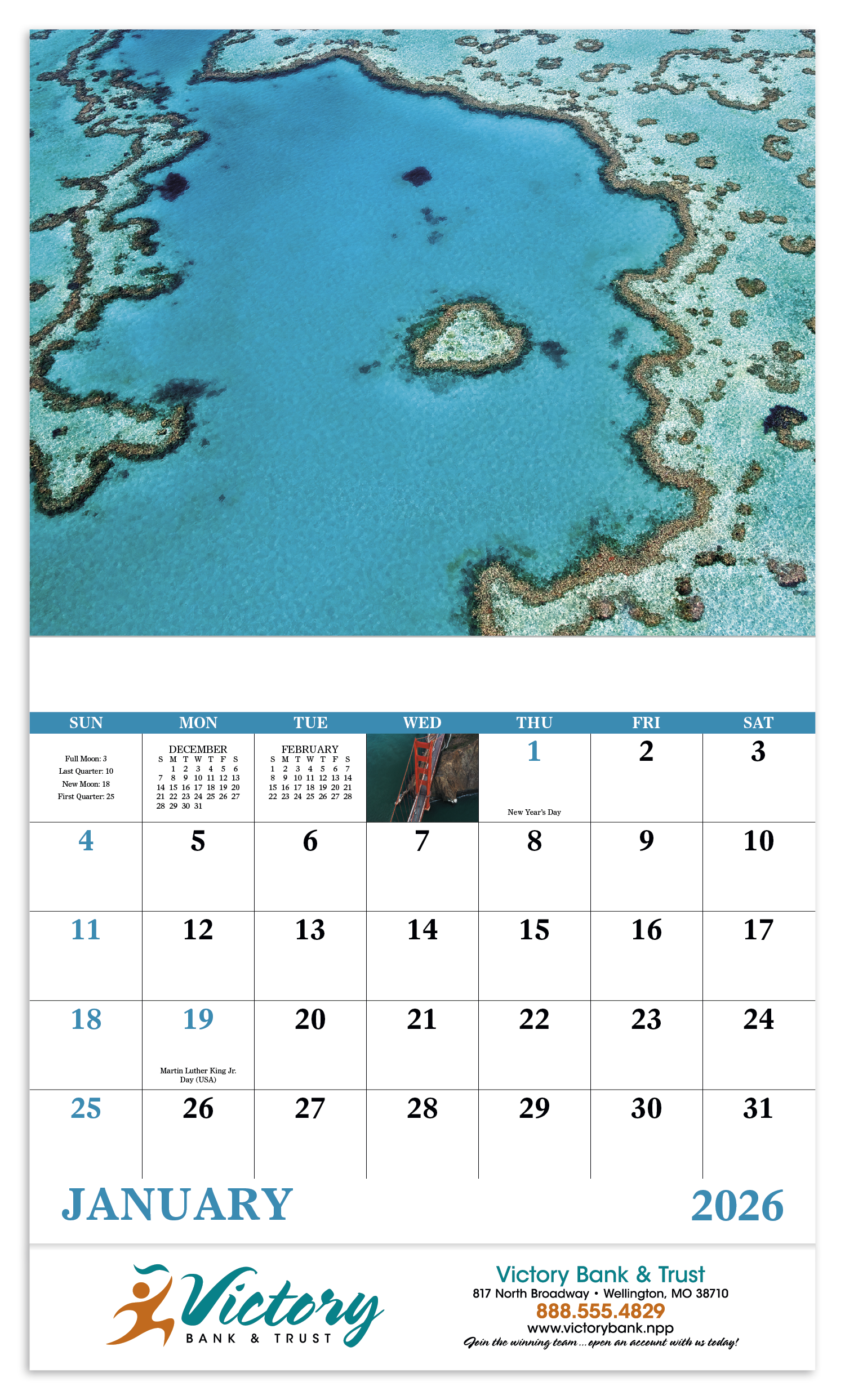 Good Value™ View from Above - Stapled Calendar 19