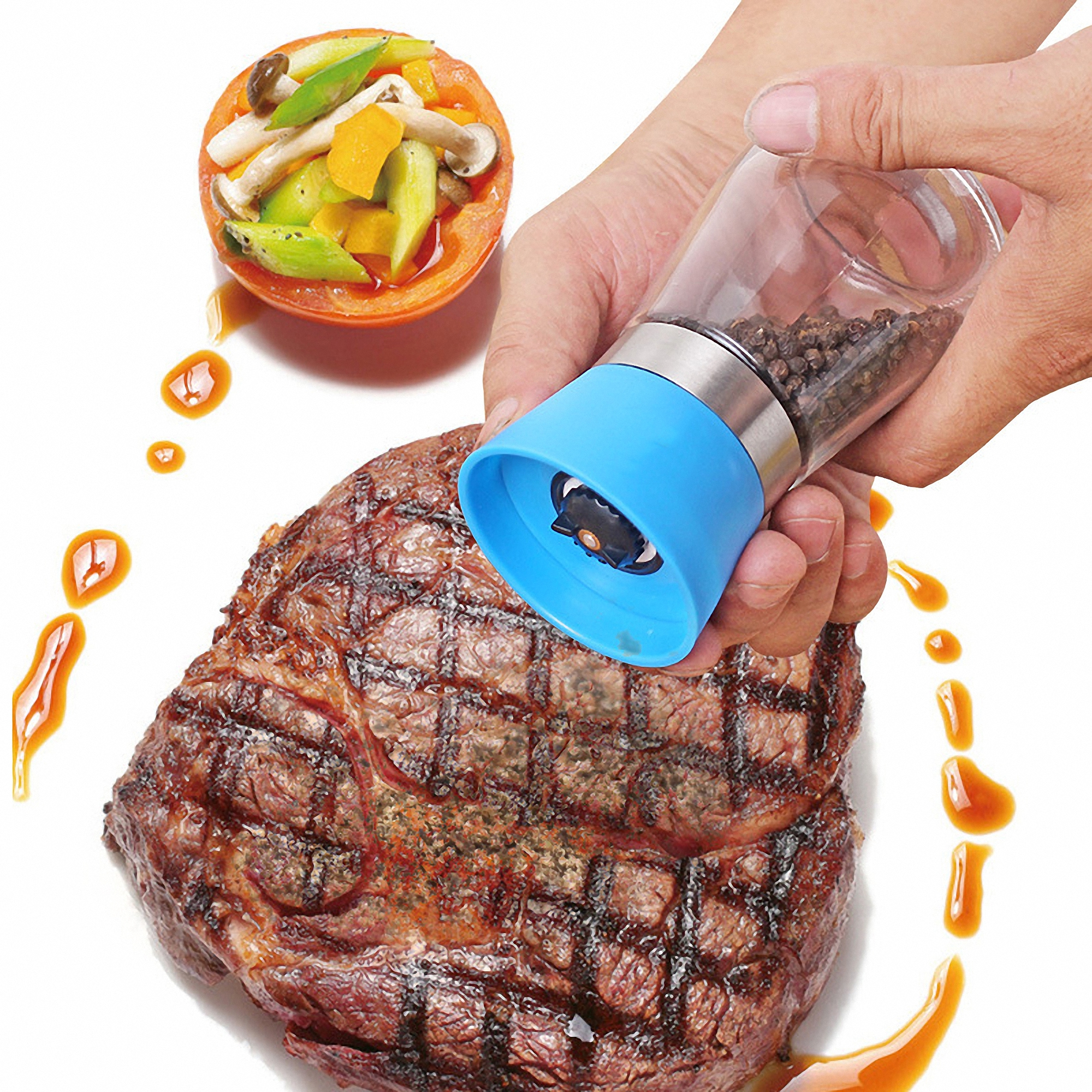 Salt and Pepper Shakers with Adjustable Coarseness 2
