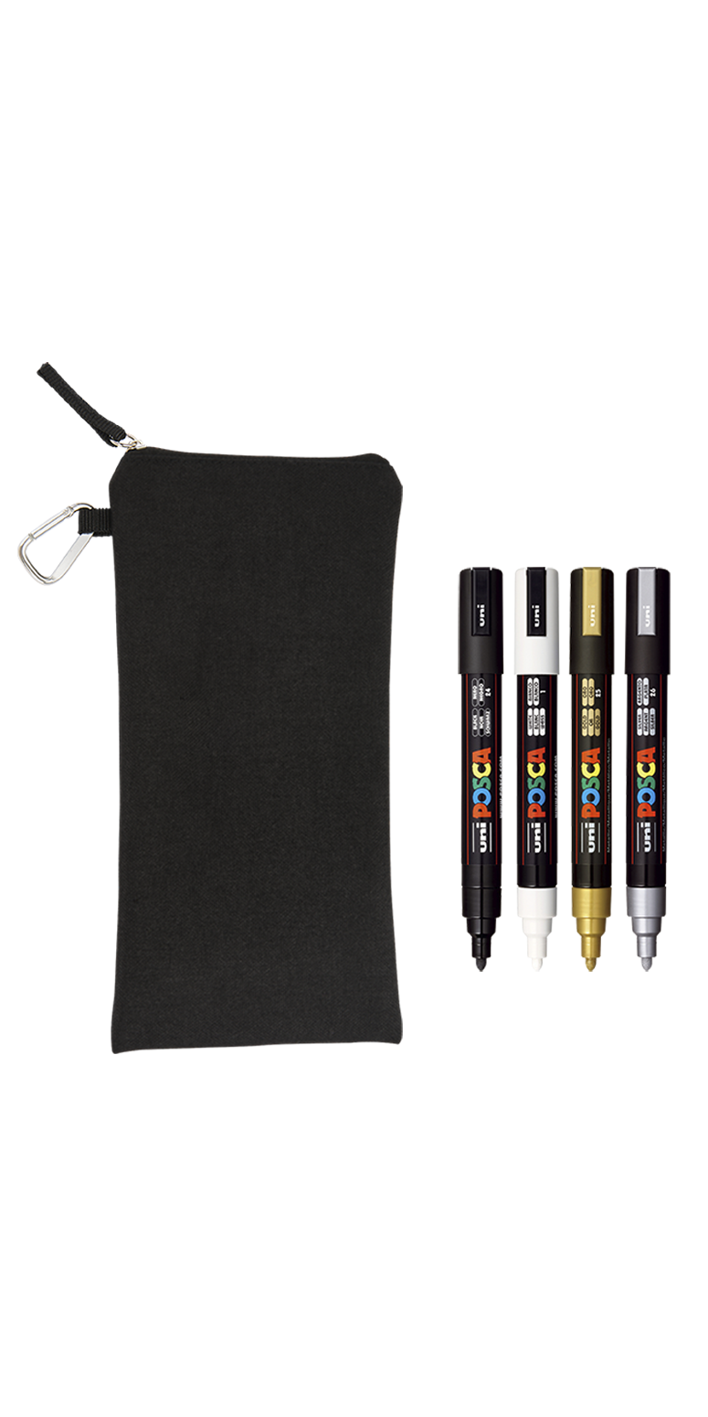 POSCA 4 Piece Metallic Marker Set with Bag 22