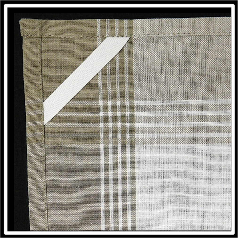 Taupe/White Plaid Kitchen Towel with Custom Print 6