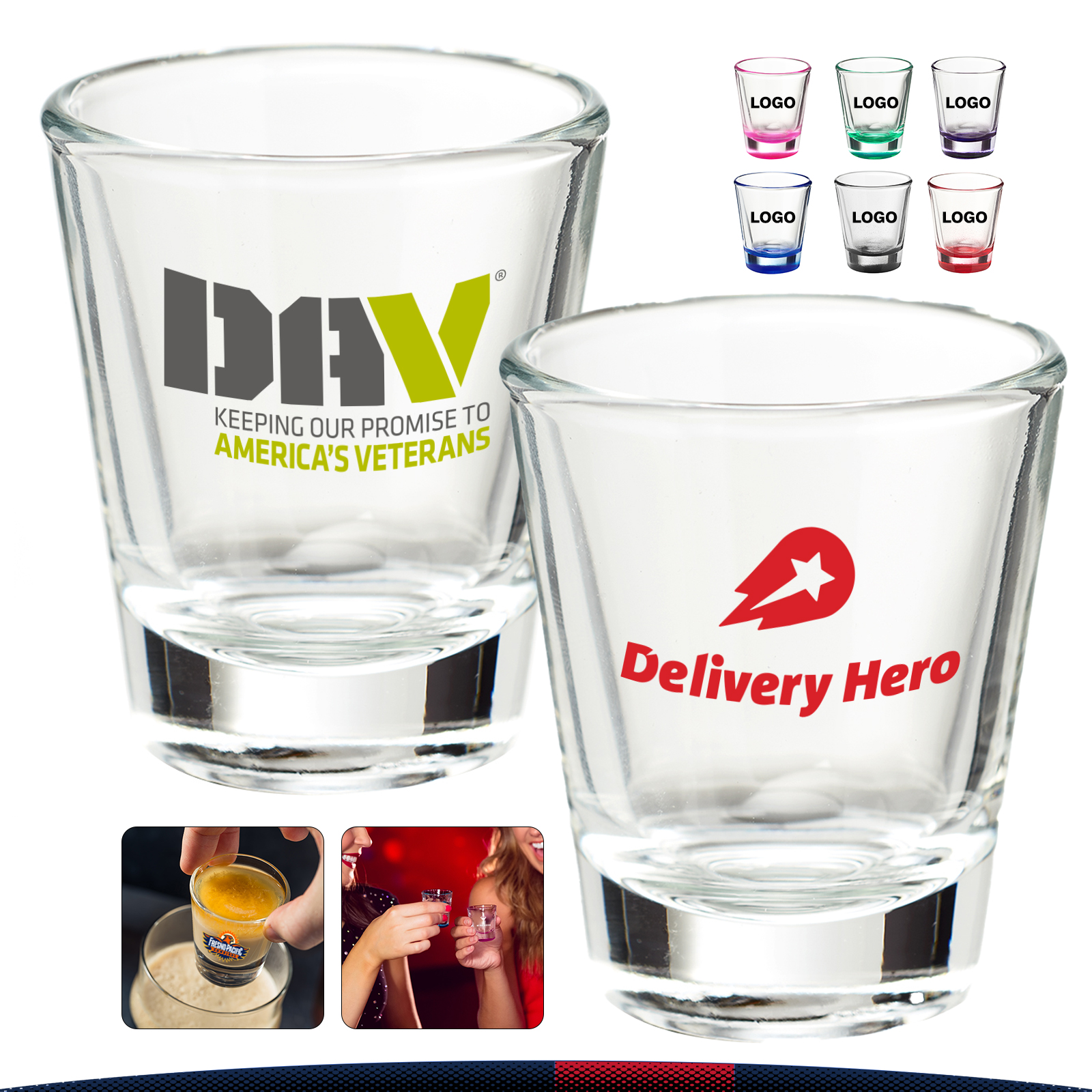 1.75 oz. Blimf Clear Shot Glasses 1