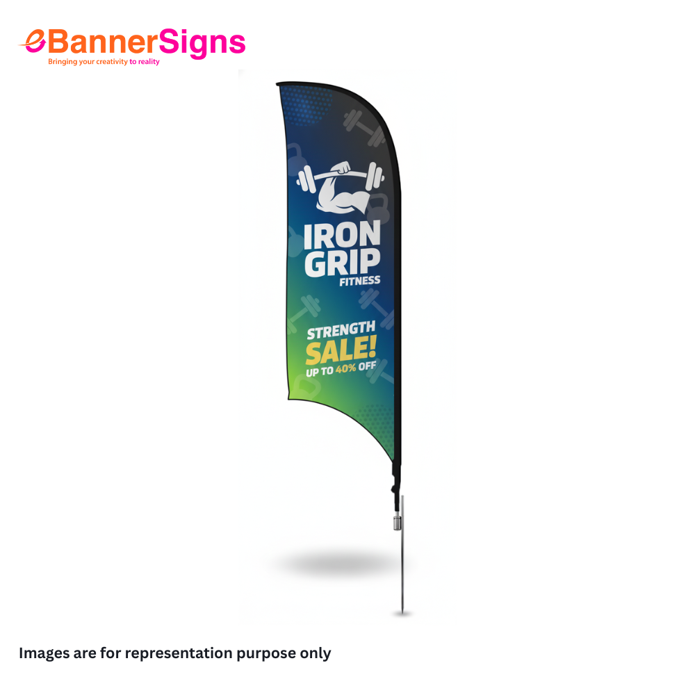 Concave Flag with Spike Base 2
