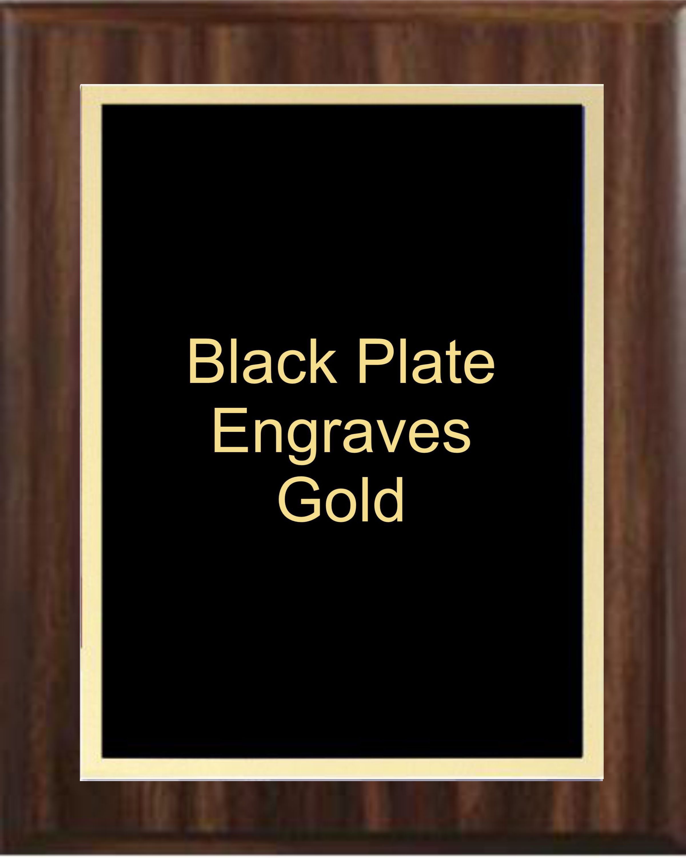 5" x 7" Cherry Finish Plaque with a Black Simplicity Plate 2