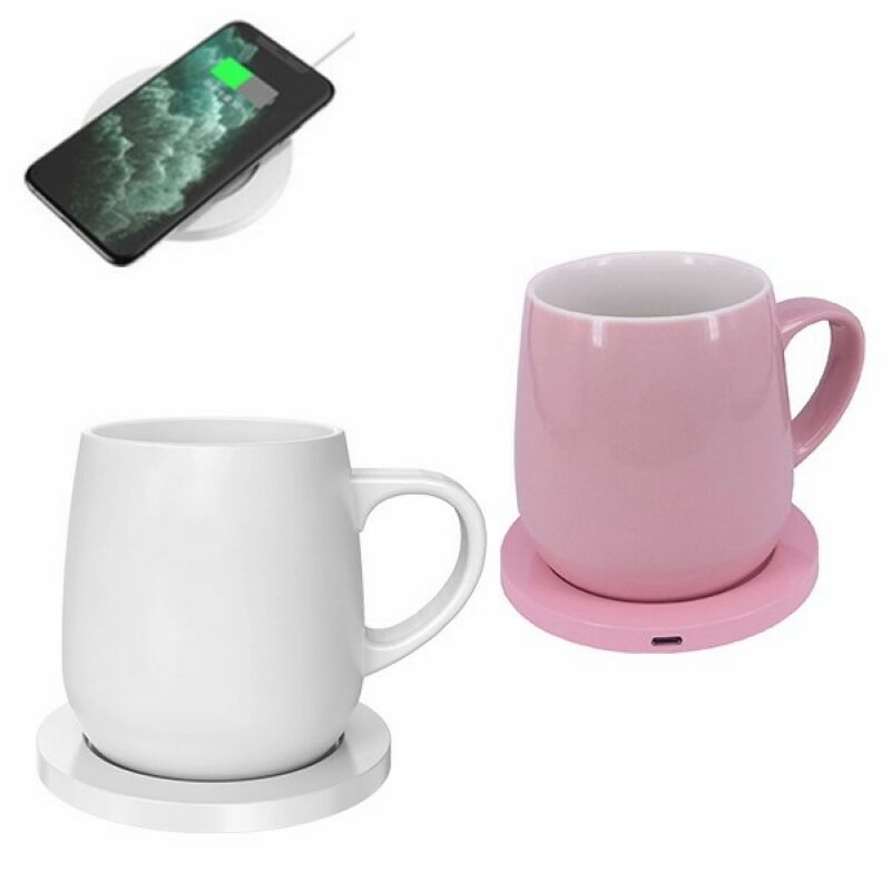 Mug Warmer, Beverage Heater With Wireless Qi Charger