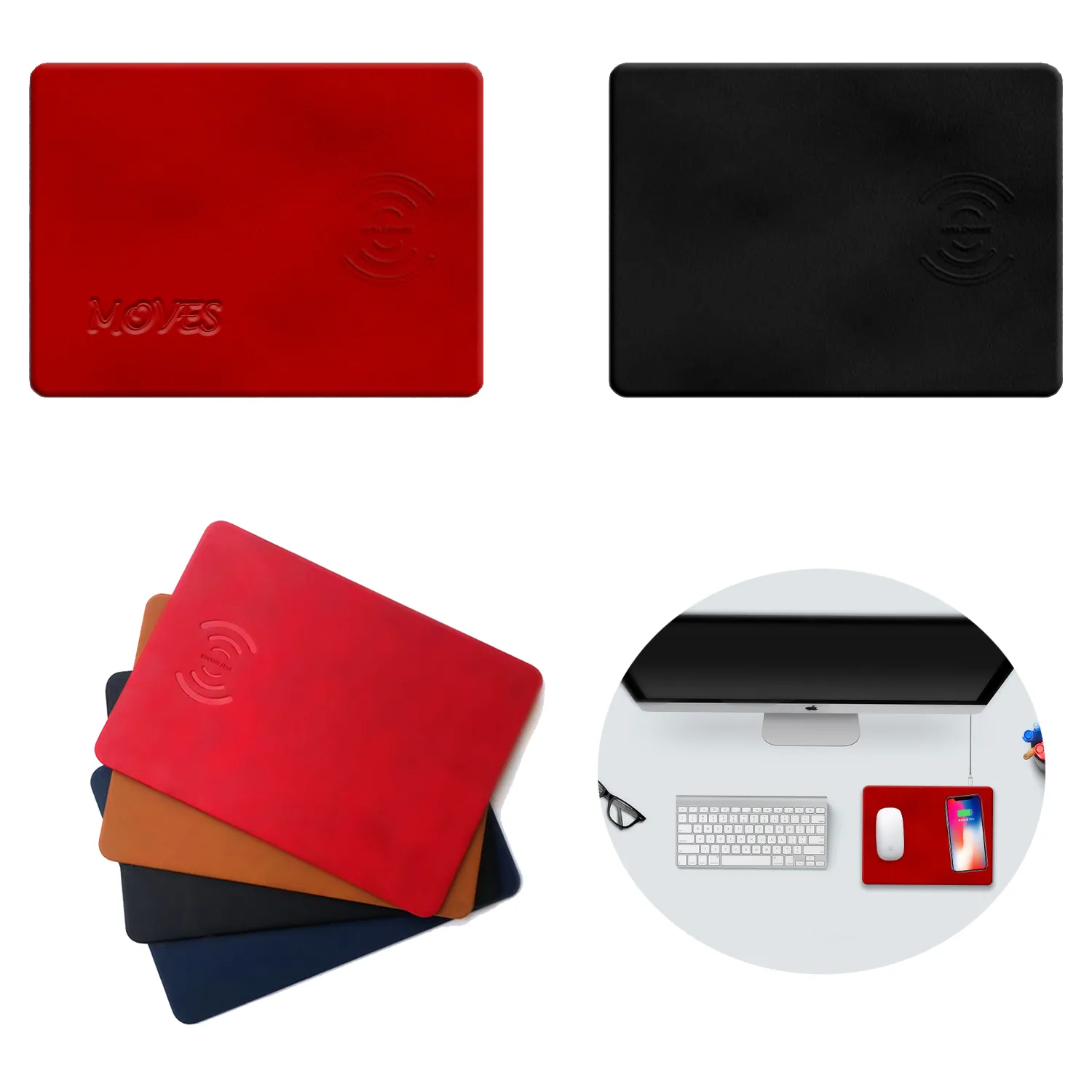 PU Mouse Pad With Wireless Charger 1