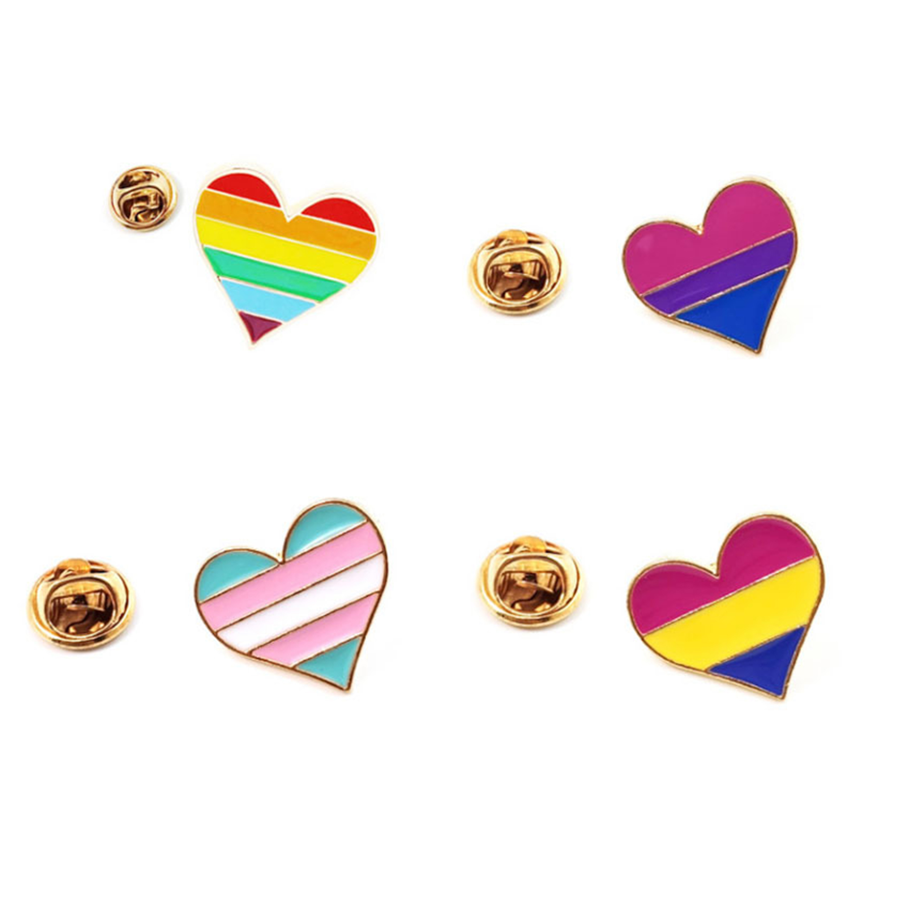 1" x 1'' Pin-Heart Shaped 1