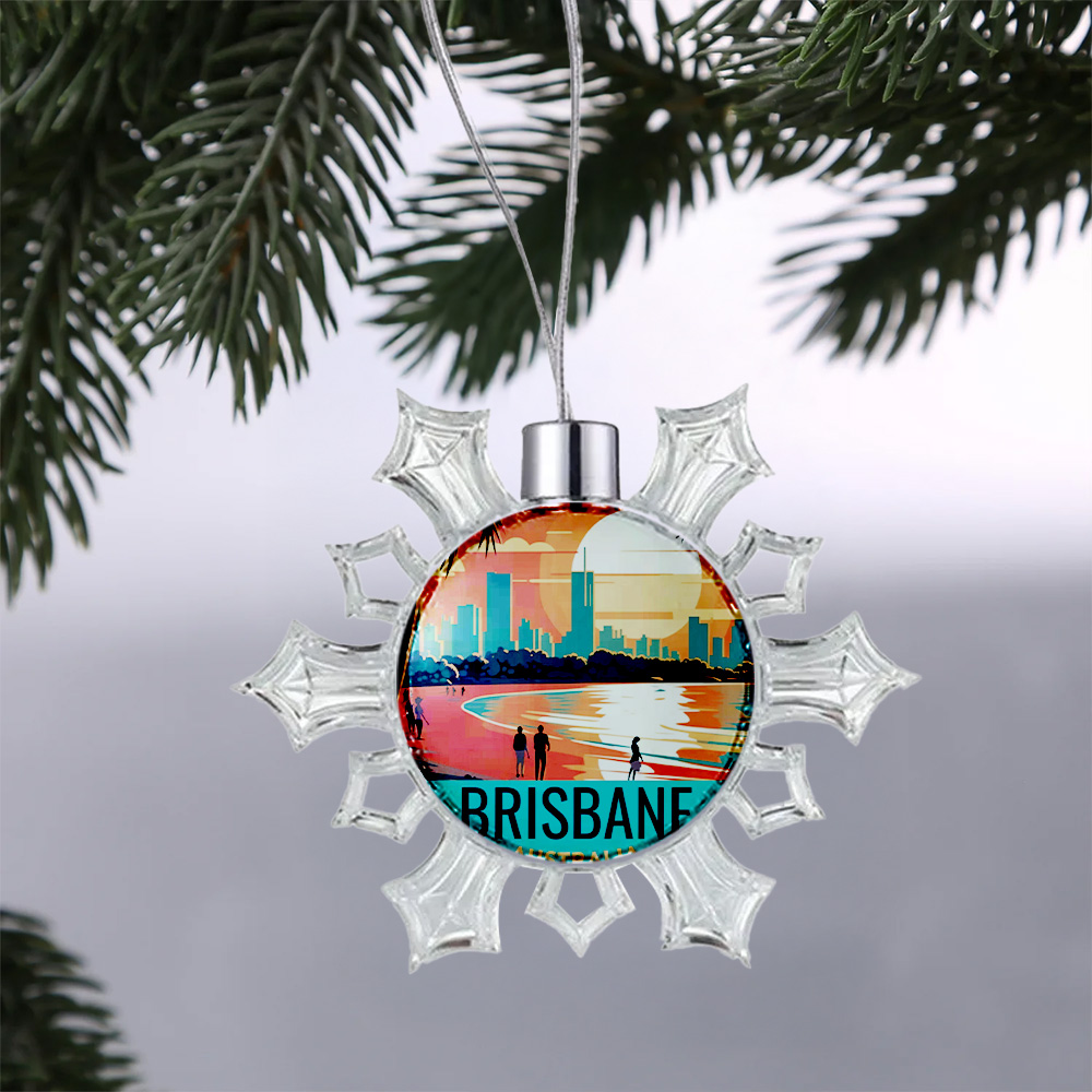 Heat Transfer Snowflake Round Photo Frame