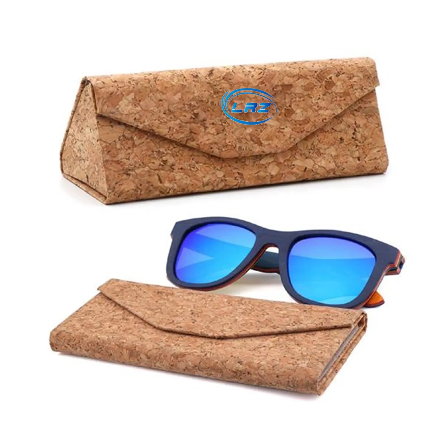 Natural Cork Folding Wood Sunglasses Case 3