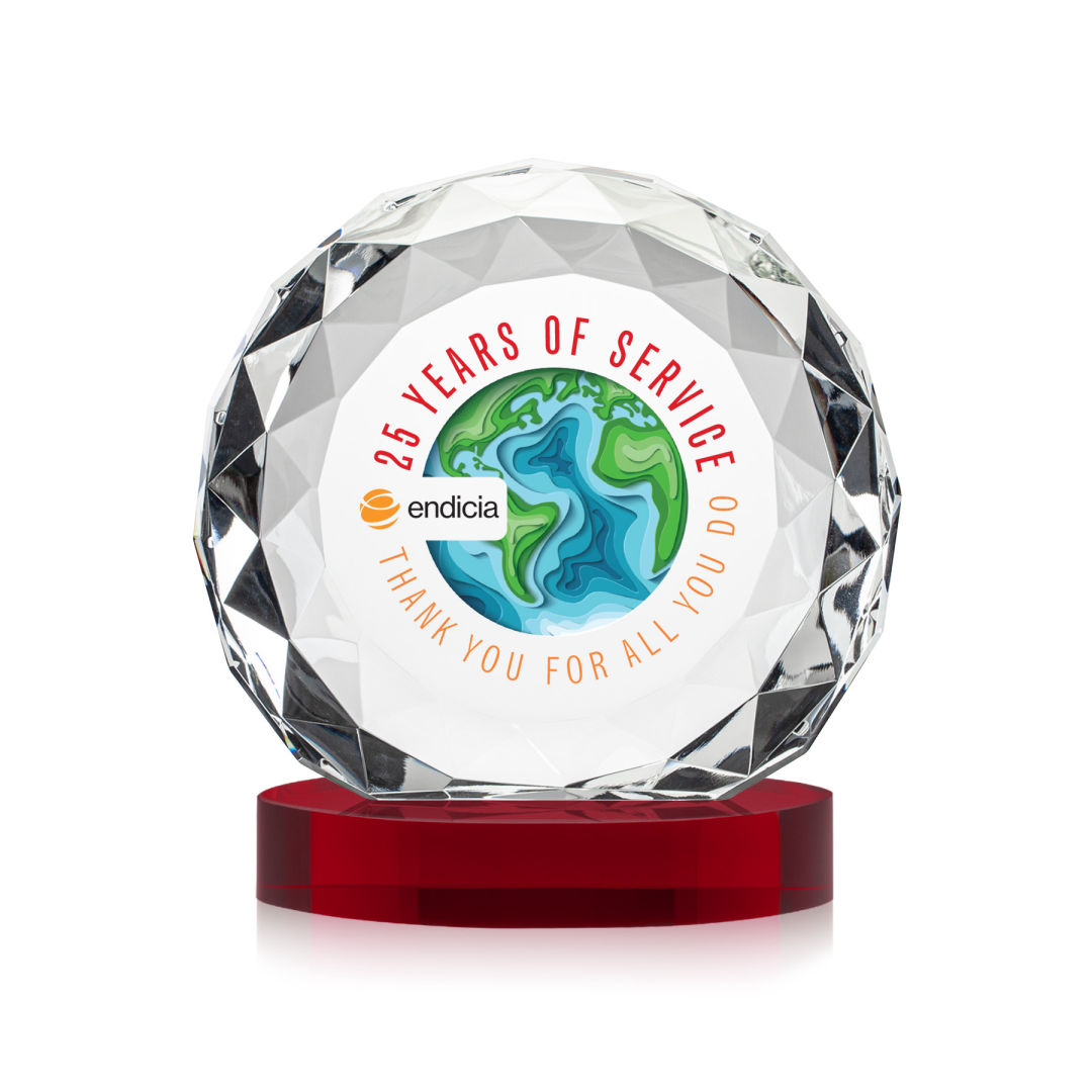 Seville VividPrint™ Award on Alberton Base - Red