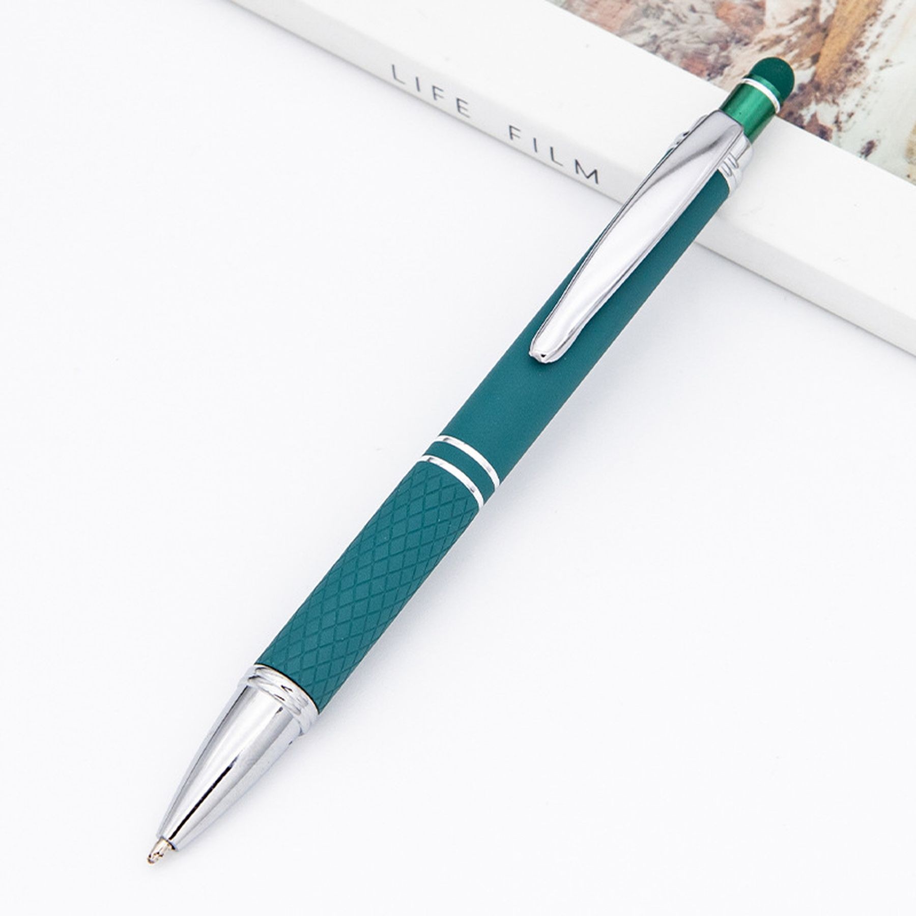 Soft Touch Diamond Stylus Pen With Rose Gold Trim 12