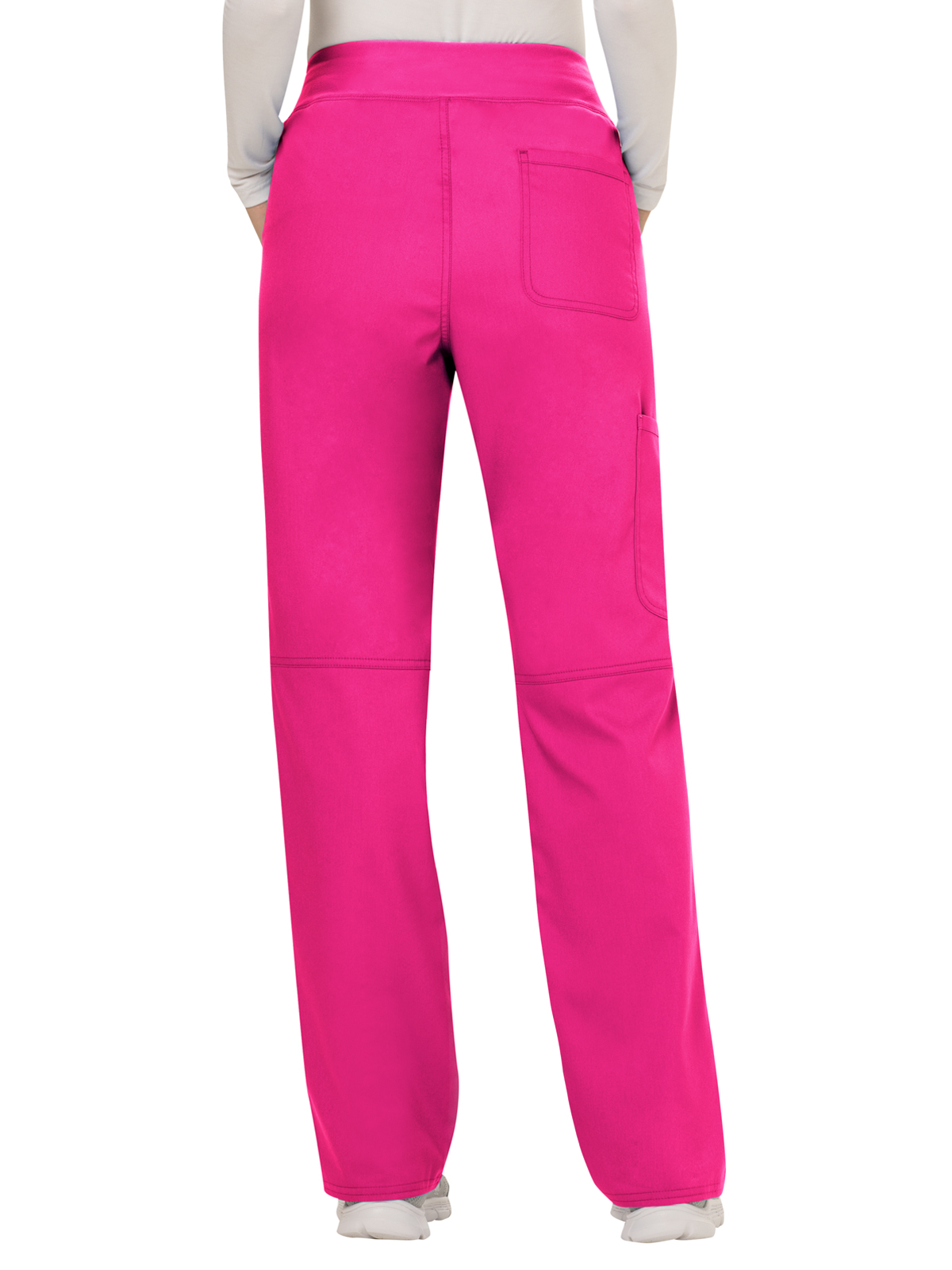 Cherokee - Workwear Revolution - Women's 4-Pocket Mid Rise Straight Leg Pull-on Pant 3