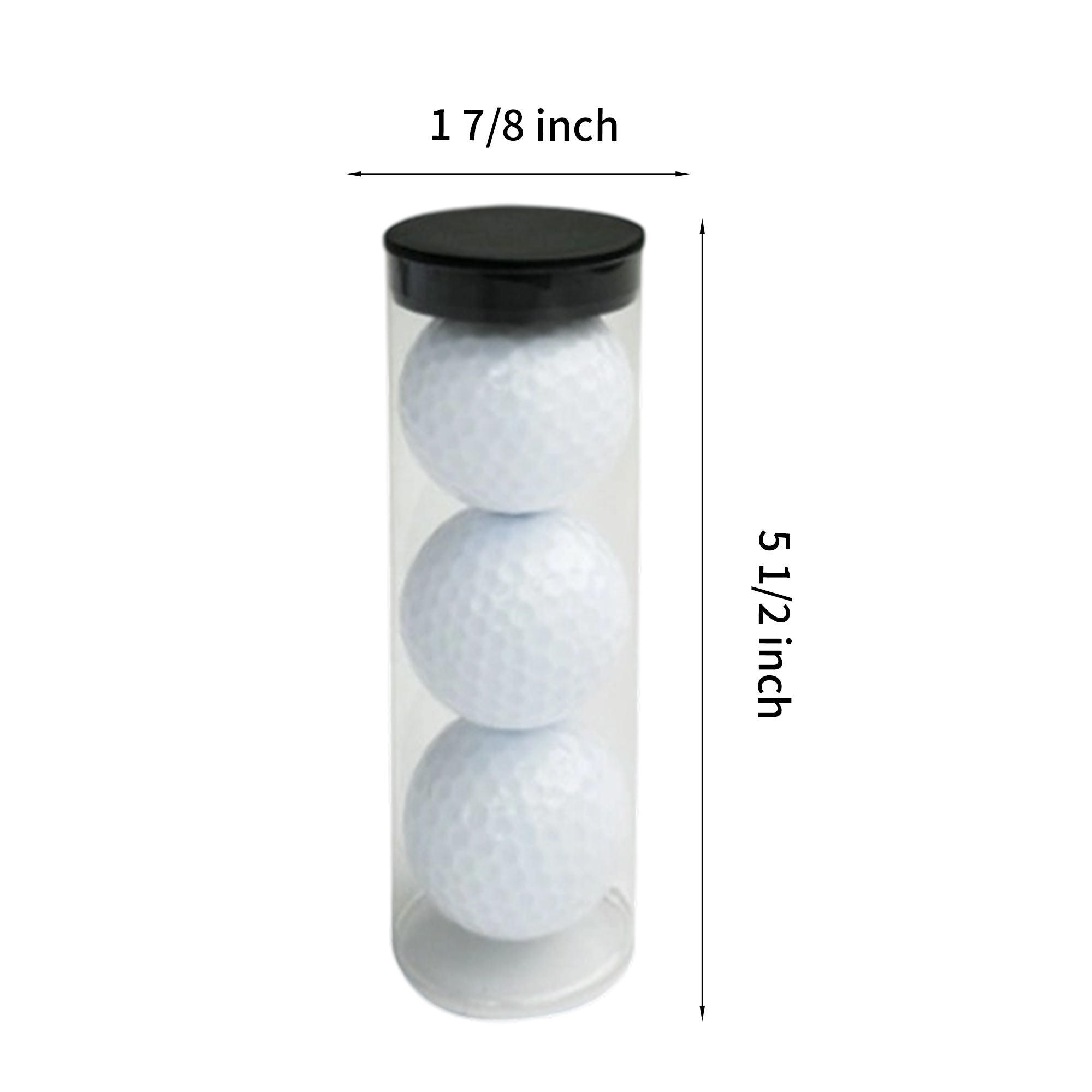 Triple Pack of Premium Golf Balls in Clear Tube 3