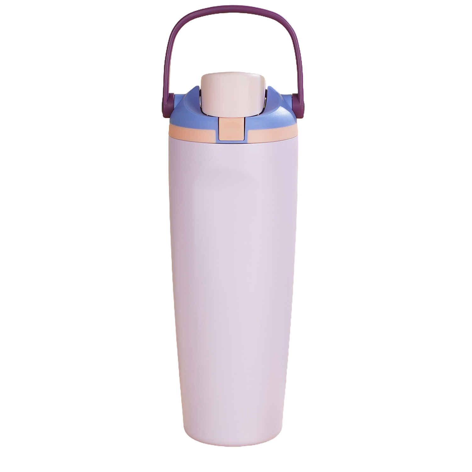 30oz Stainless Steel Foldable Handle Water Bottle with Straw, custom water bottle with logo imprint 4
