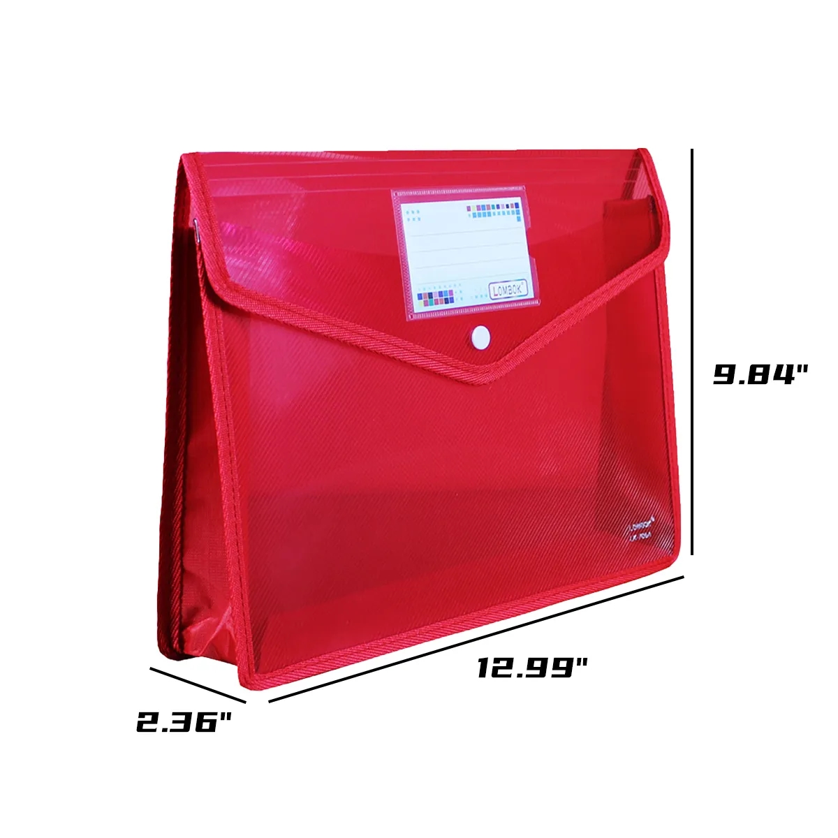 Colorful Snap-Button Transparent Waterproof Document Bag 3