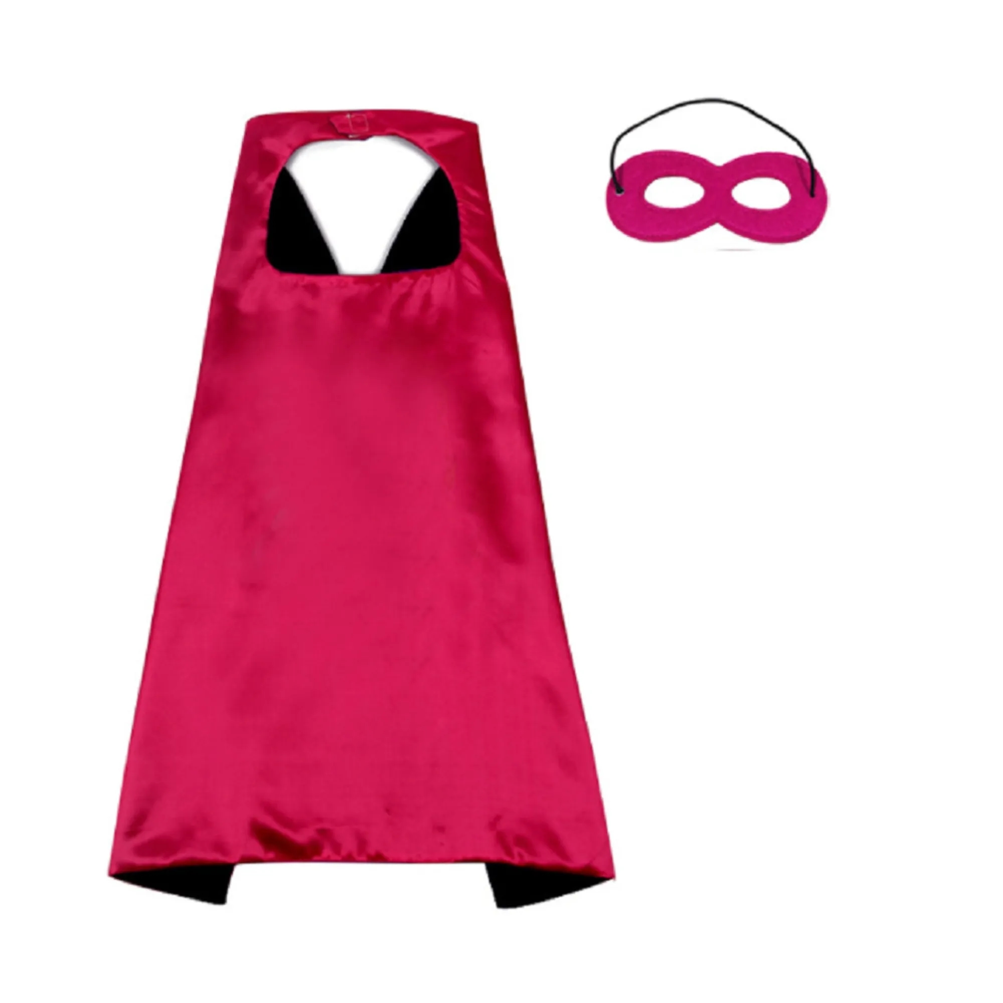 Double Layers Kid Superhero Cape with Eye Mask 6