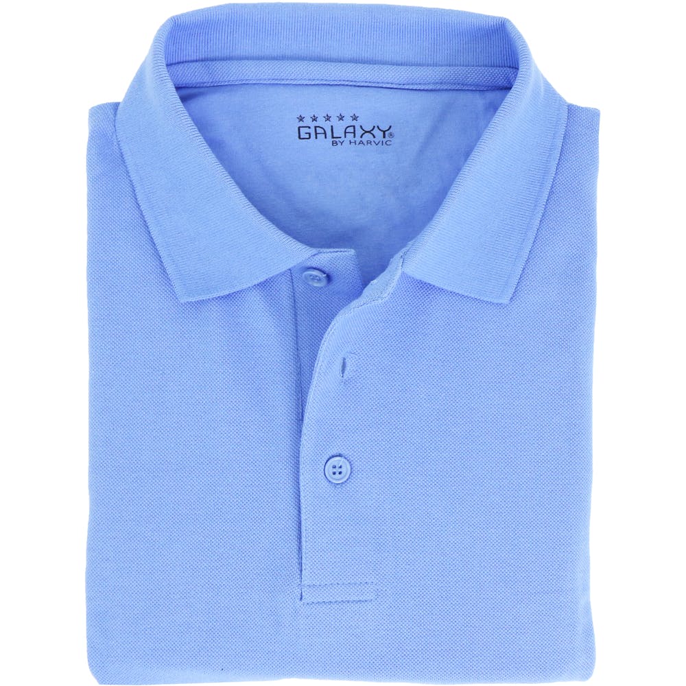 Adult Uniform Polo Shirts - Light Blue Short Sleeve Large 2