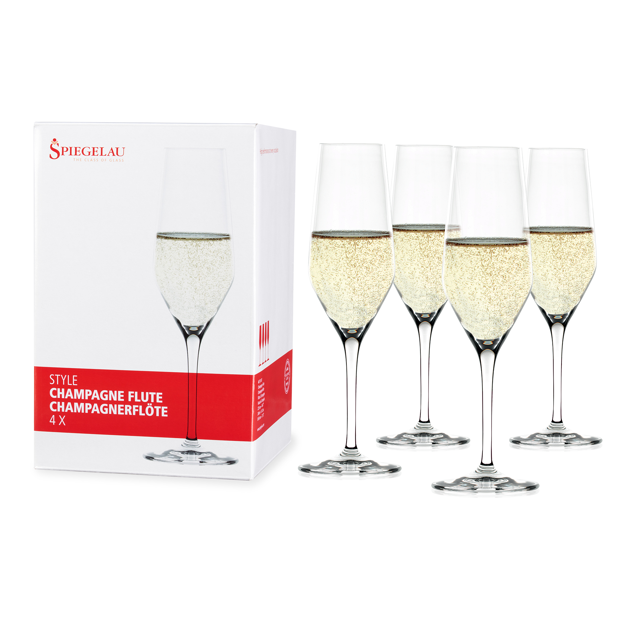 Spiegelau Style 8.5oz Champagne Flute, set of 4 9