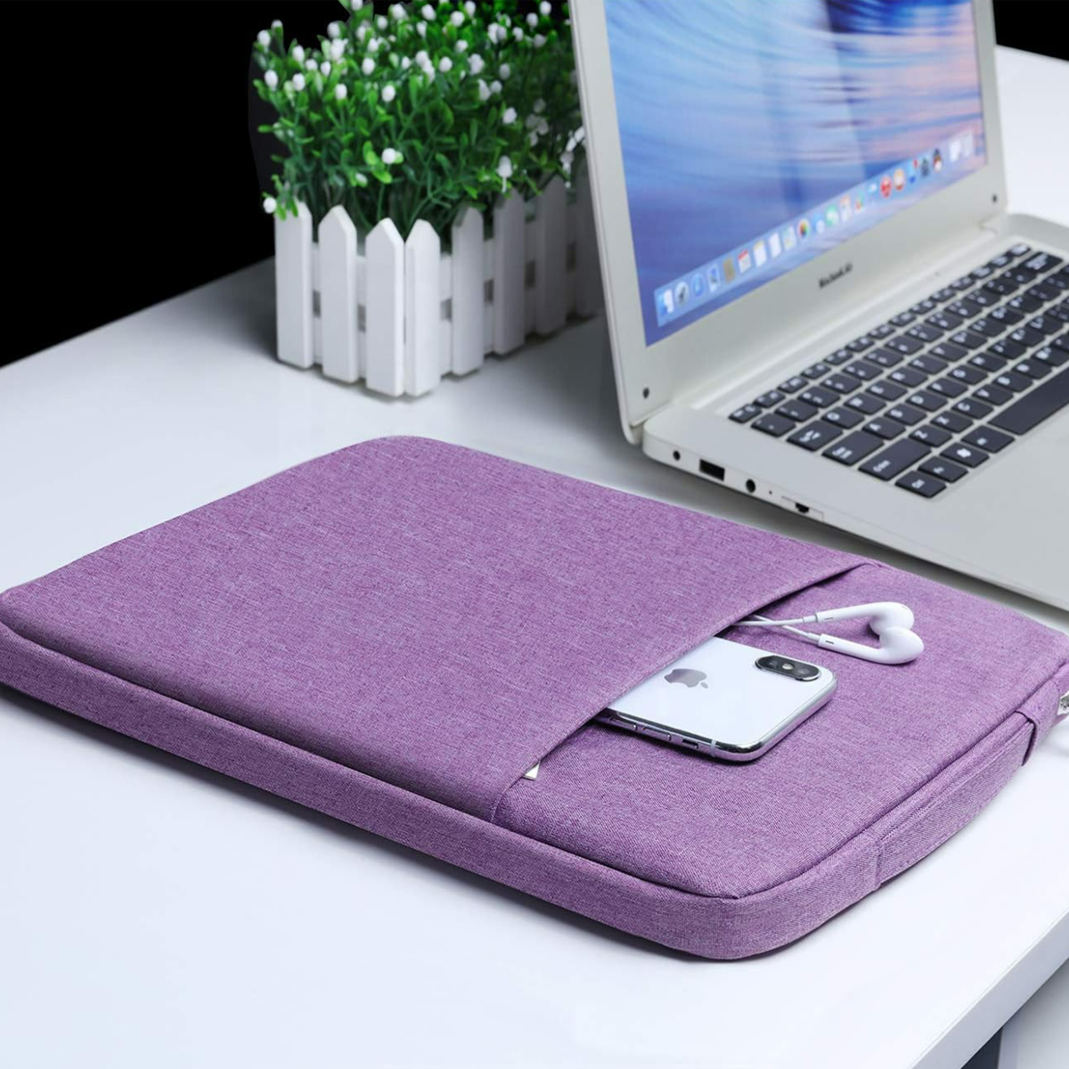 15.6 Inch Laptop Tablet Sleeve with Zipper Closure 4