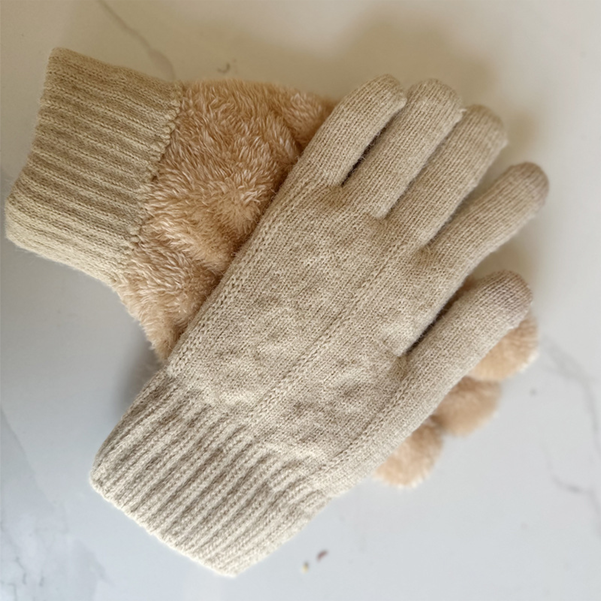 Acrylic Cold Resistant Knitted Touchscreen Gloves 6
