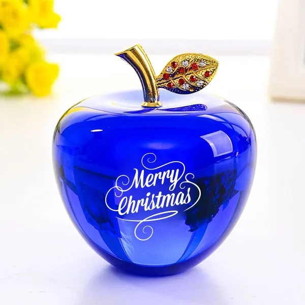 Crystal Glass Red Christmas Apples 5