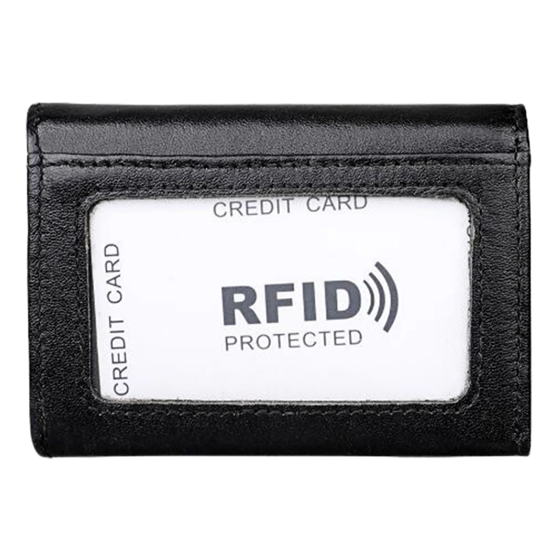 Leather Credit Card Holder W/ 5 Slots 6