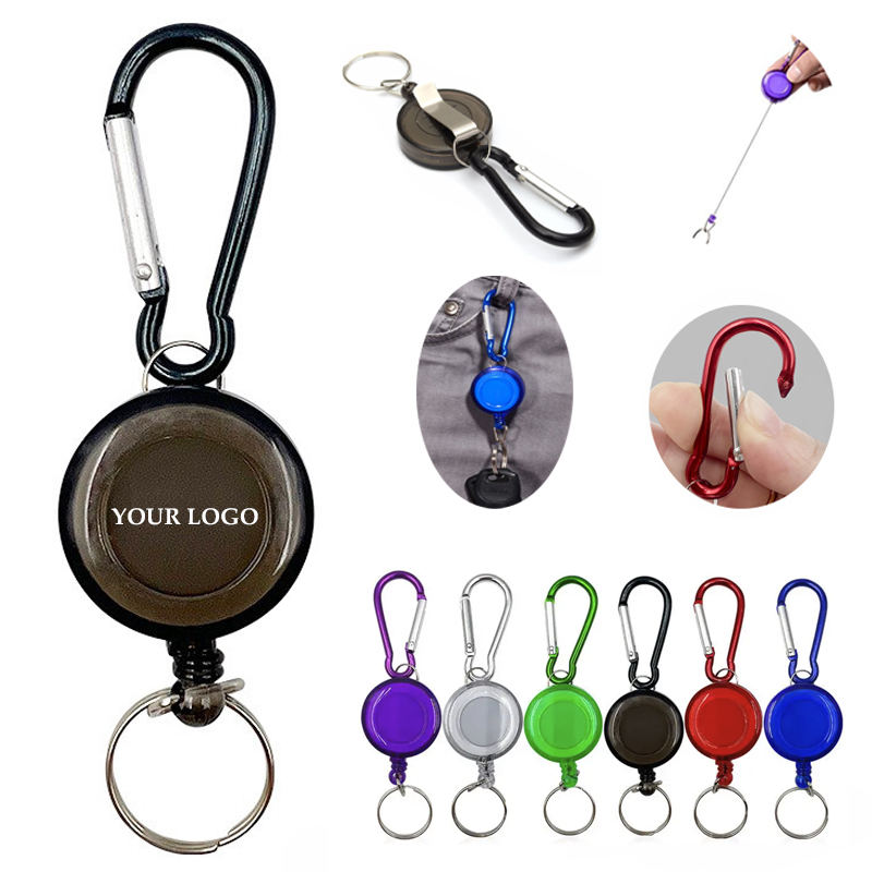 Retractable Carabiner Recoil Chain Ring 2