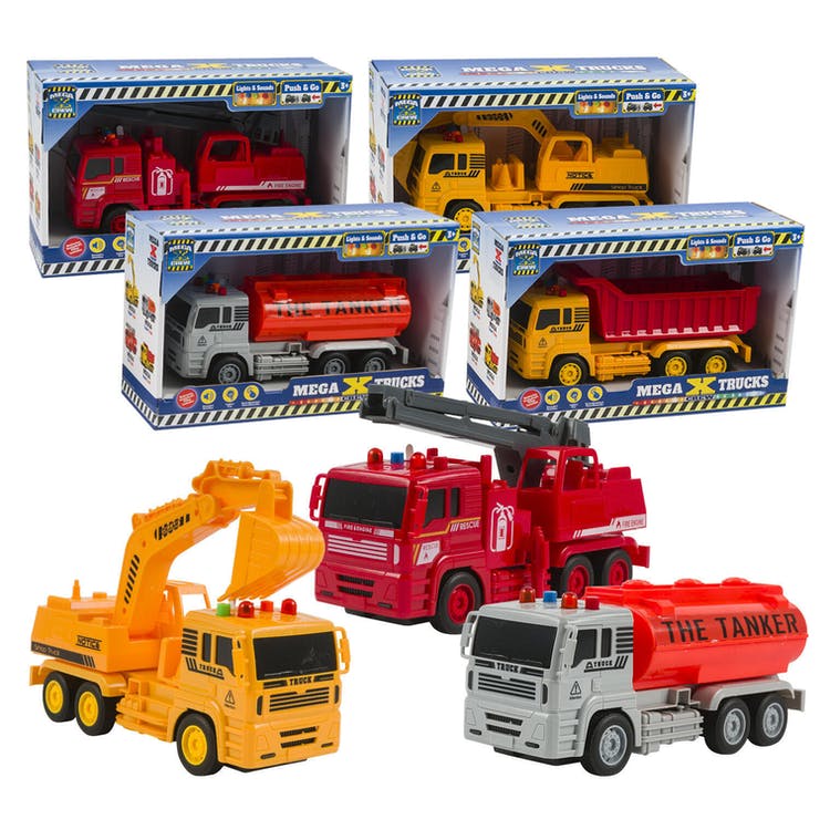 Toy Trucks - Lights & Sound 4 Styles Push & Go 2