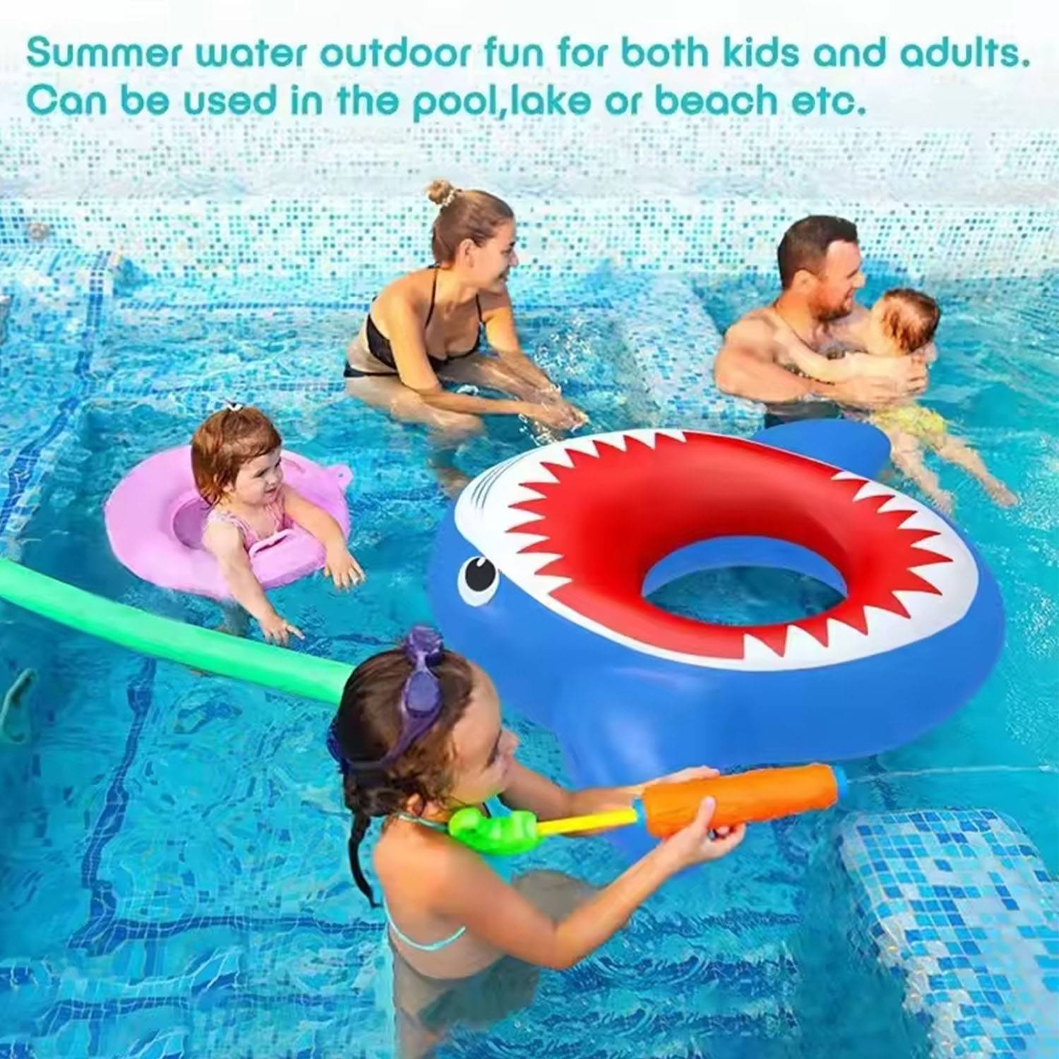 Inflatable Shark Swimming Ring 6