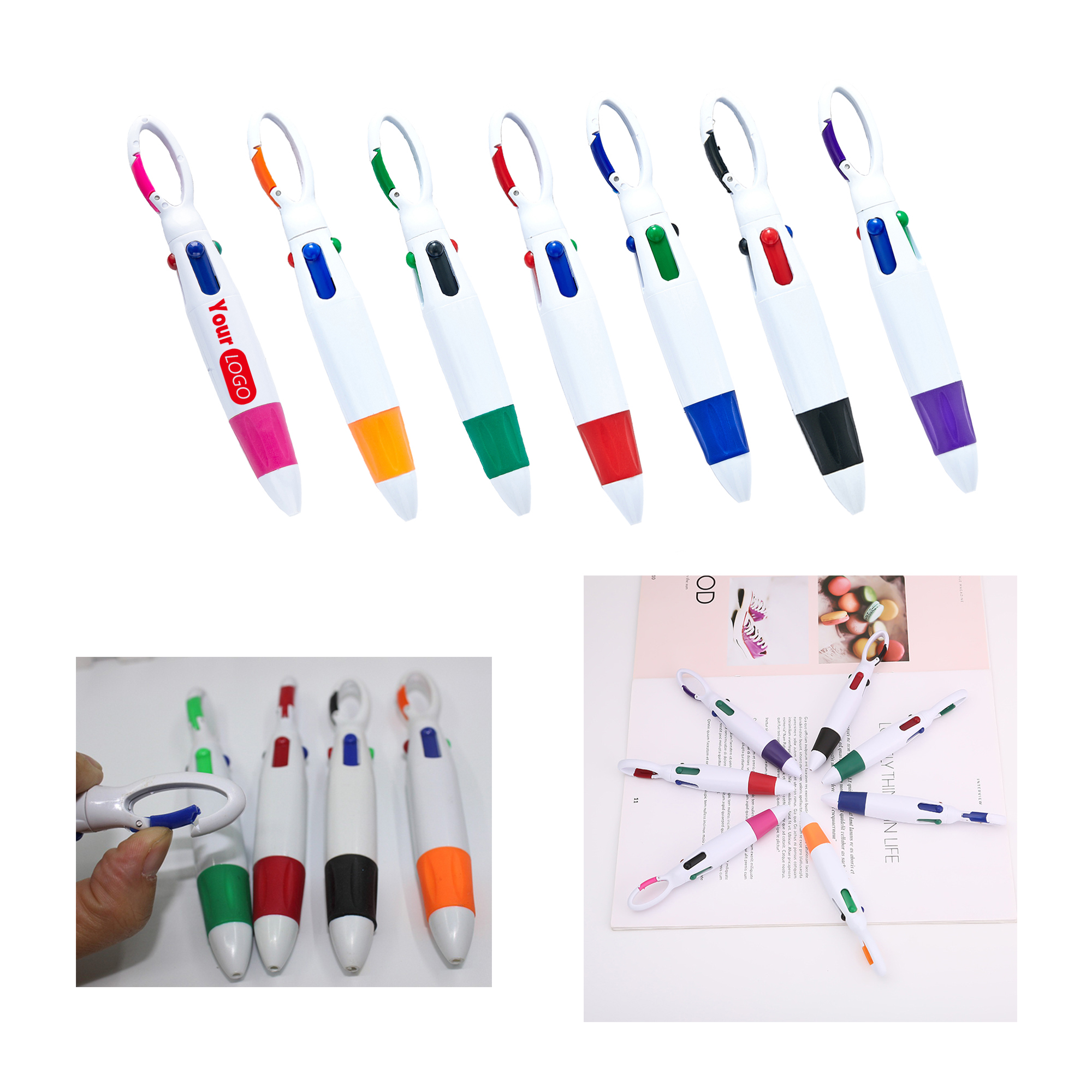 Four-Color Refill Climbing Button Pen 1