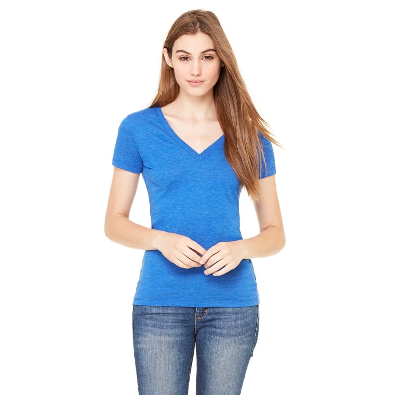 Bella Ladies Triblend Short-Sleeve Deep V-Neck T-Shirt 7