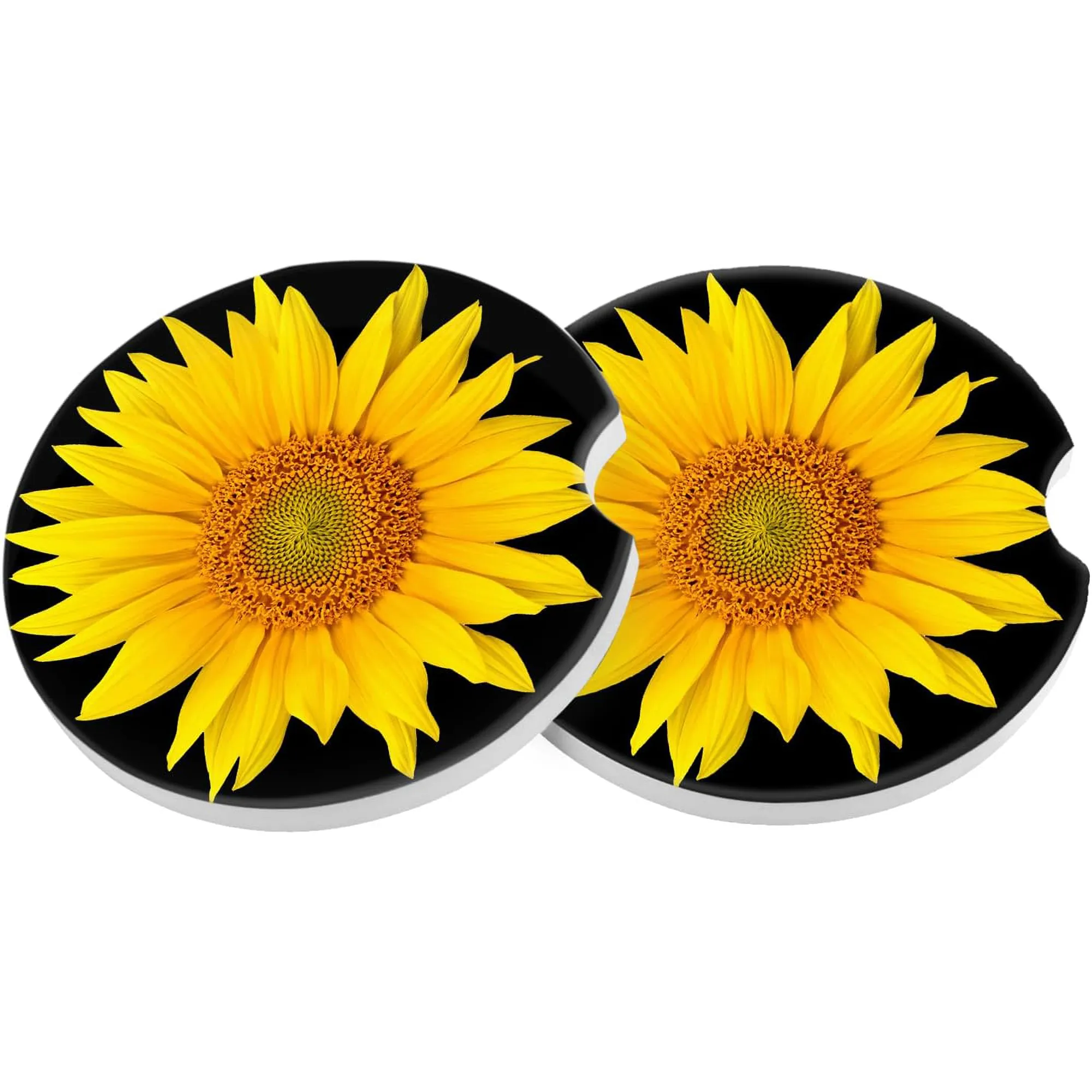 Car Cup Coaster Holder Mat Set Water Absorbent Ceramic 2