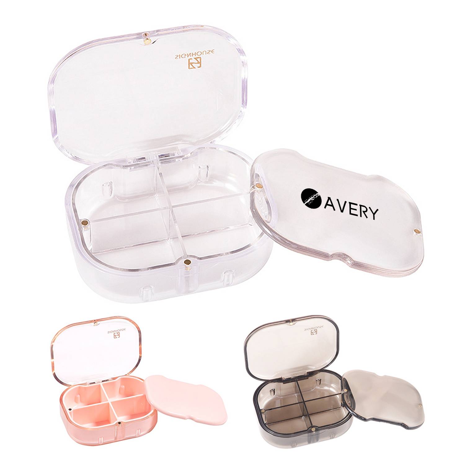 Plastic portable pill case 4